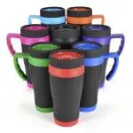 Branded Oregon Black Travel Mug 400ml in a selection of colours