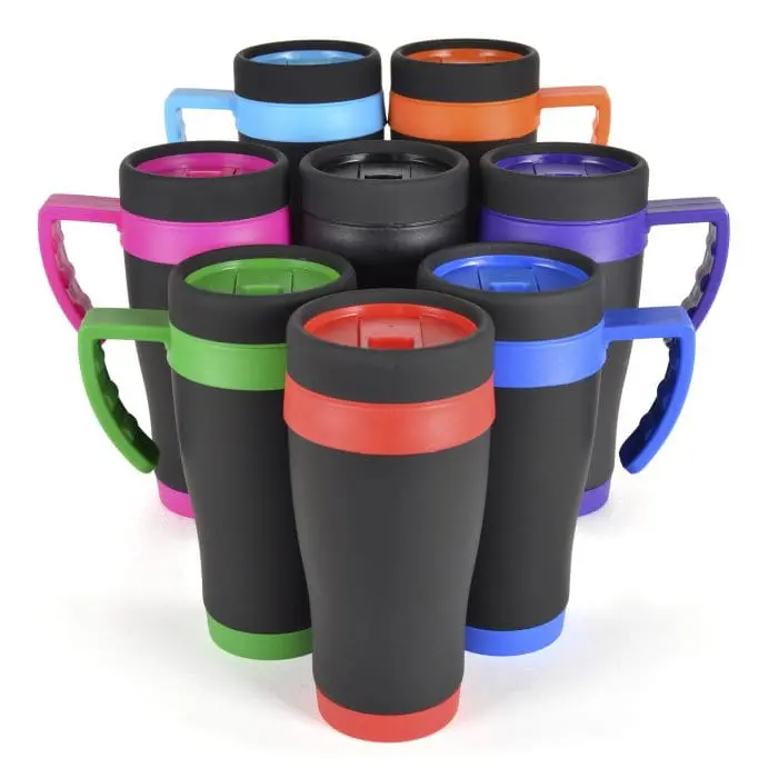 Branded Oregon Black Travel Mug 400ml in a selection of colours