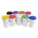 Branded Plastic Take Out Mug 375ml Colour Range