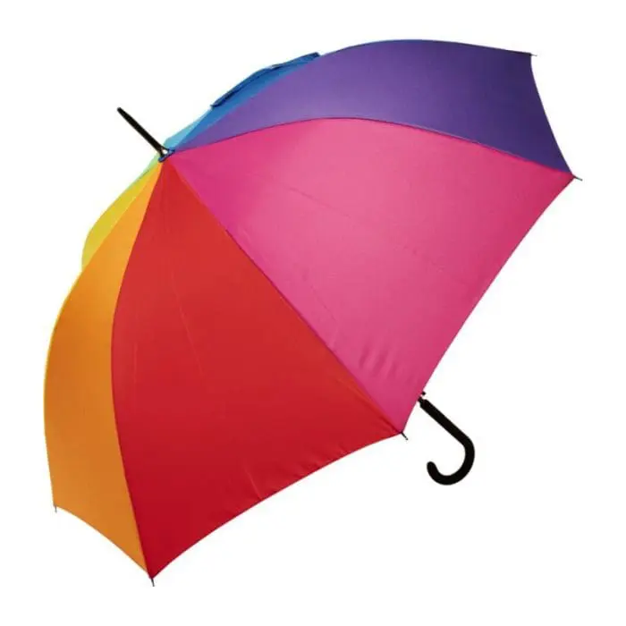 Printed Rainbow Auto Open windproof umbrella with printed logo