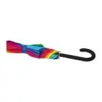 Promotional Rainbow Auto Open windproof umbrella with printed logo and black handle