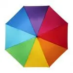 Promotional Rainbow Auto Open windproof umbrella with printed logo top view