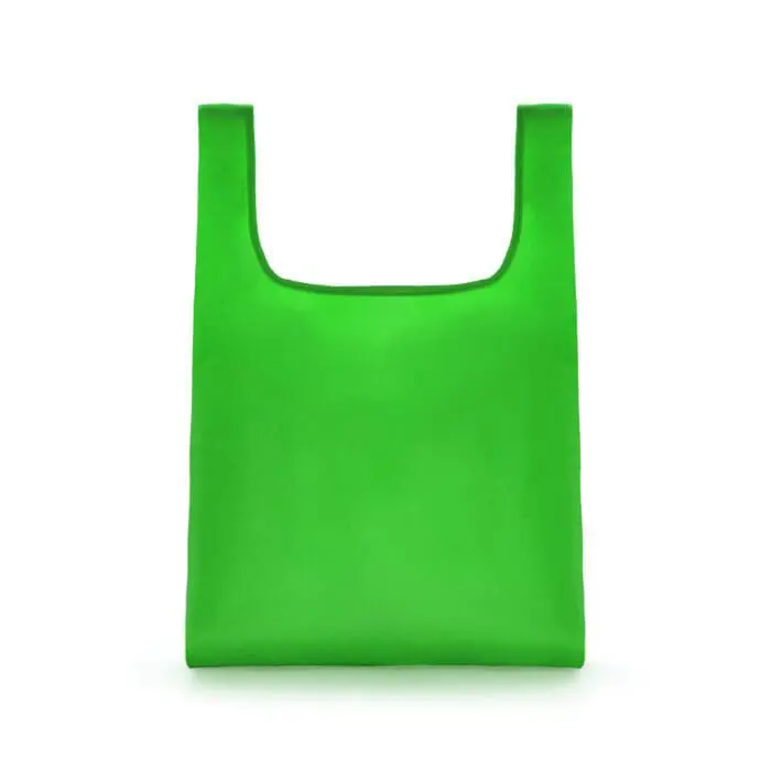 Promotional foldaway shopper bag in various colours with printed logo