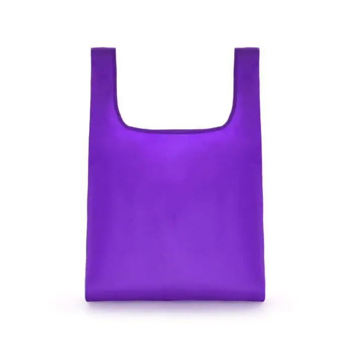 Promotional foldaway shopper bag in various colours with printed logo