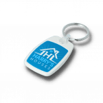 Promotional recycled compact keyring with printed design or logo