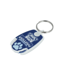 Promotional recycled pop coin trolley keyring with printed logo