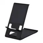 Personalised Rise Slim Aluminium Phone Stand in black with printed logo or design