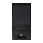 Branded Rise Slim Aluminium Phone Stand in black with printed logo or design