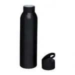 Promotional Sky Aluminium Water Bottle 650ml in black with printed logo