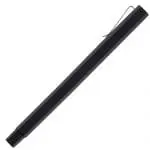 Custom-branded square ball pen in black with printed logo