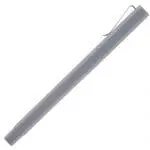 Custom-branded square ball pen in grey with printed logo