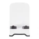 Personalised The Dok Phone Stand in white with black trim and printed logo