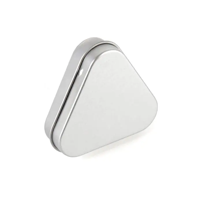 Branded Triangular Mint Tin in Silver