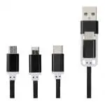 Personalised Versatile 5-in-1 Charging Cable in various colours with printed logo