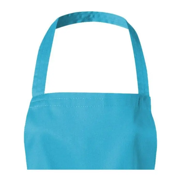 Branded Viera Apron with Pockets in Light Blue Neck Loop