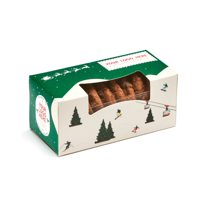 Promotional Eco Biscuit Box - Chocolate Chip with printed logo or design