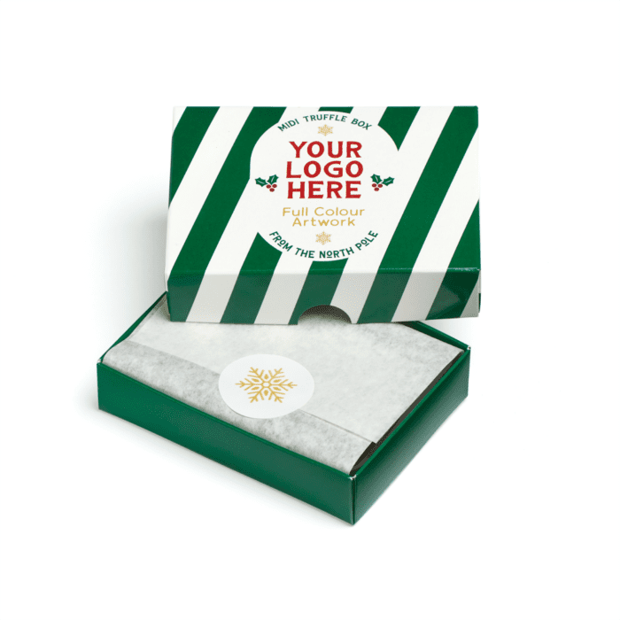 Branded Midi Truffle Box - Chocolate Truffles with printed logo or design