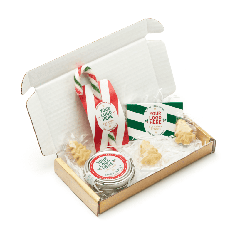 Promotional Winter Postal Gift Box with printed logo or design