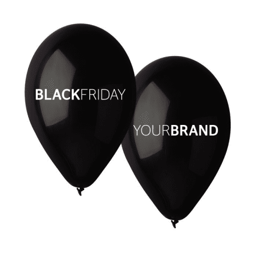 Promotional 10 Inch Latex Balloons in assorted colours printed with logo or design