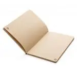 Custom-Branded A5 Cork and Kraft Notebook in cork with lined paper and printed logo or design