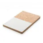 Custom-Branded A5 Cork and Kraft Notebook in cork with printed logo or design