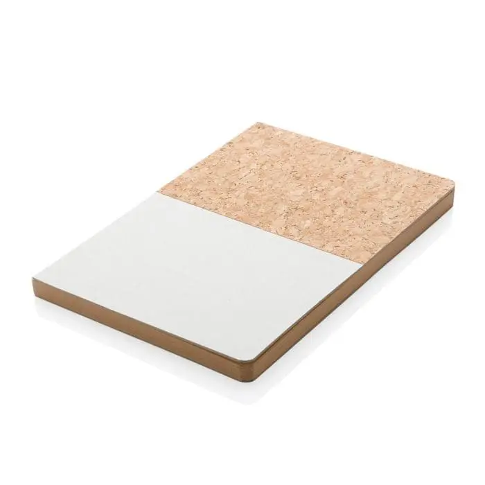 Custom-Branded A5 Cork and Kraft Notebook in cork with printed logo or design