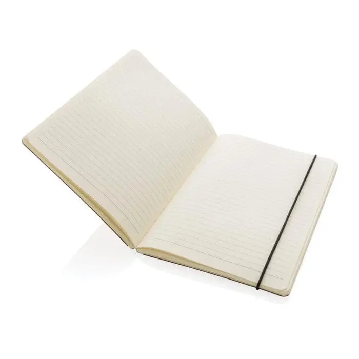 Promotional A5 Deluxe Kraft Hardcover Notebook with page marker and printed logo