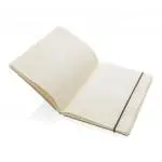 Custom-branded A5 Deluxe Kraft Hardcover Notebook with printed logo and lined pages