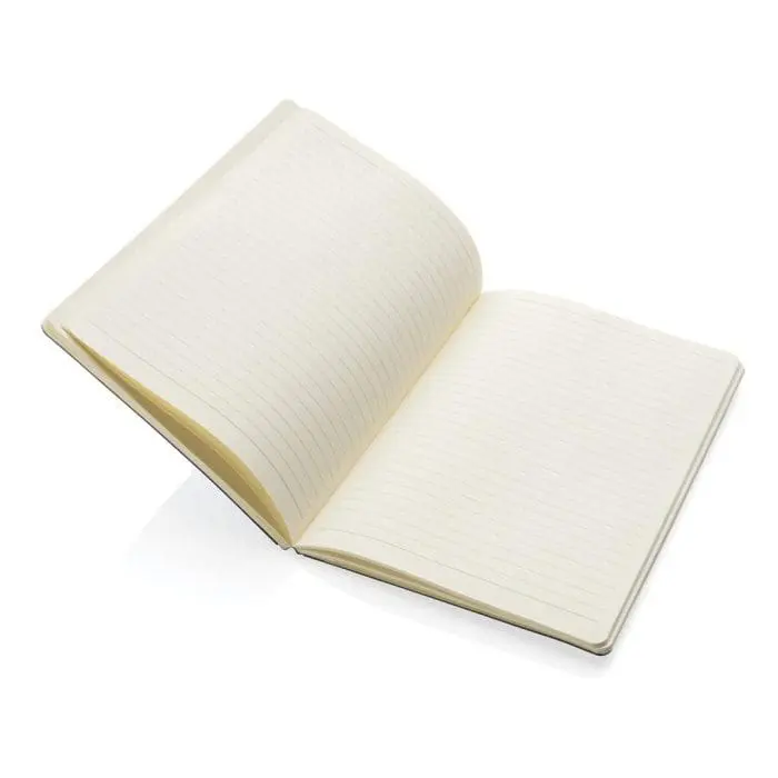 Promotional A5 Deluxe Kraft Hardcover Notebook with lined paper pages and printed logo