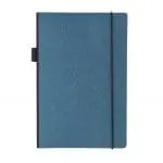 Promotional A5 Deluxe Kraft Hardcover Notebook with elastic closure and printed logo