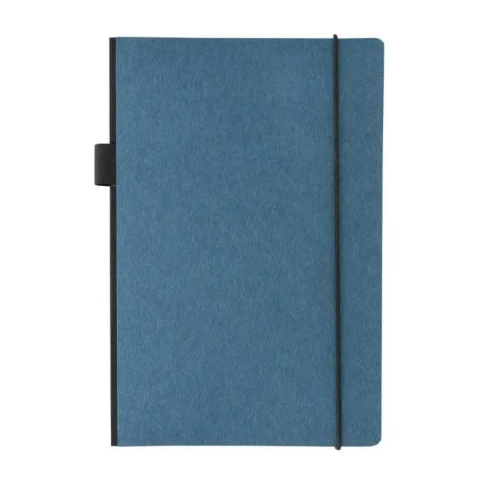 Promotional A5 Deluxe Kraft Hardcover Notebook with elastic closure and printed logo