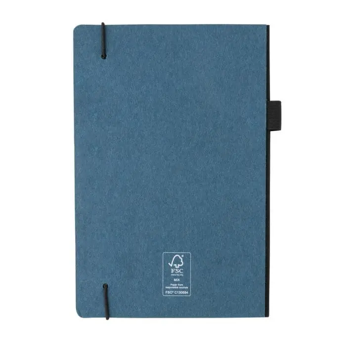 Branded A5 Deluxe Kraft Hardcover Notebook with pen loop and printed logo