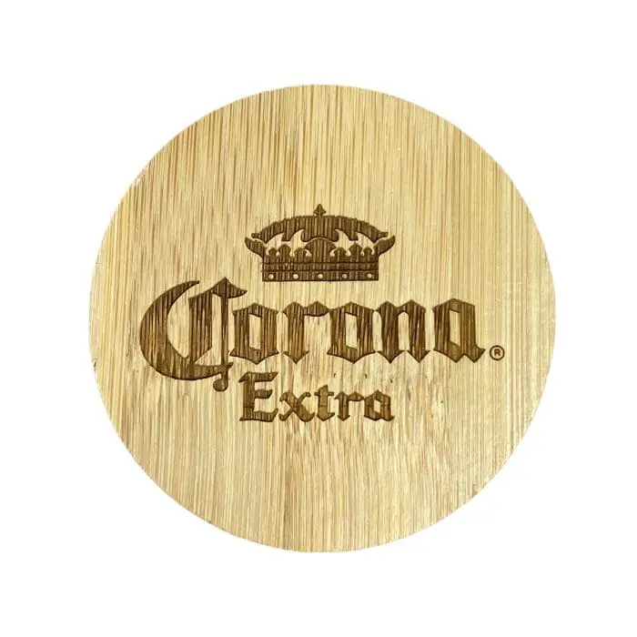 Promotional Bamboo Bottle Opener with Fridge Magnet with printed logo or design