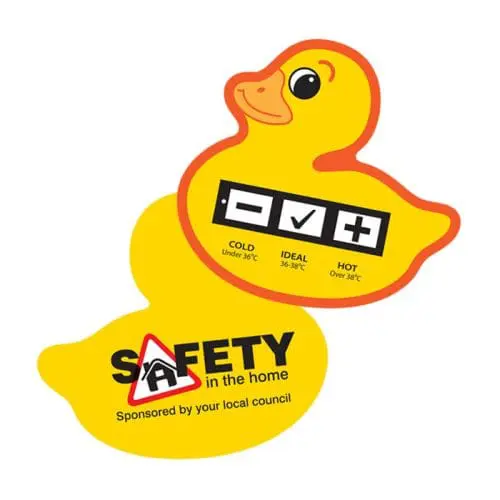 Promotional Bath Water Temperature Gauge in duck shape printed with logo or design