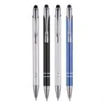 Promotional Beck Stylus Ballpen in various colours with black stylus and printed logo