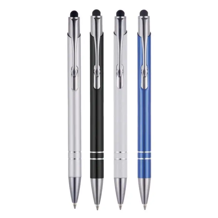 Promotional Beck Stylus Ballpen in various colours with black stylus and printed logo