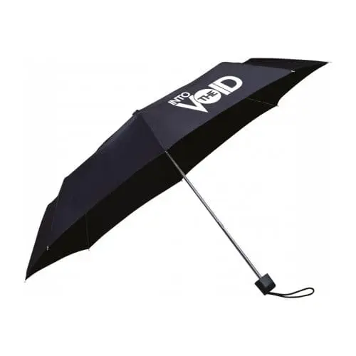 Printed Budget Supermini umbrella in black with printed logo or design