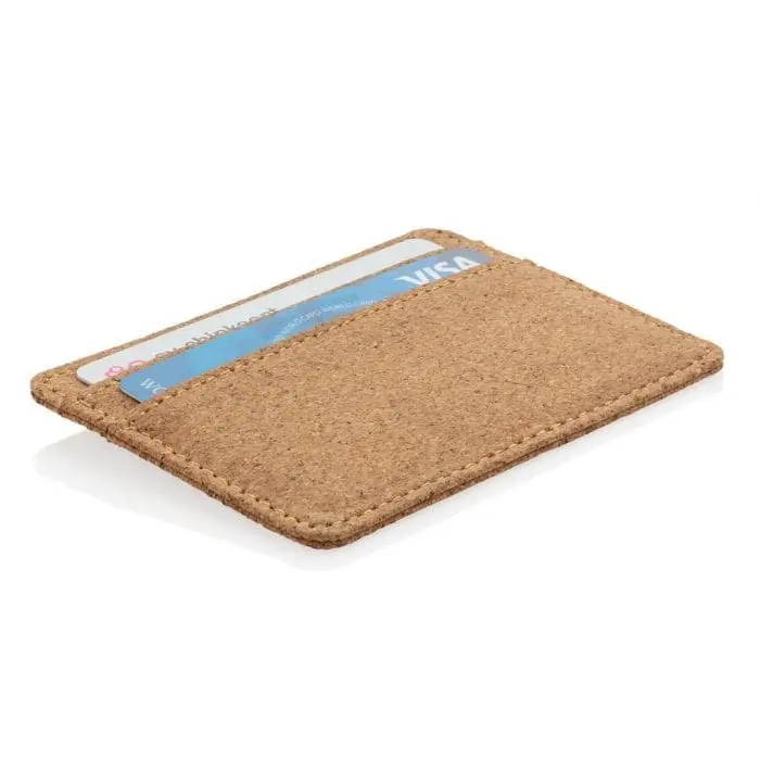 Customised Cork RFID Slim Wallet printed for credit cards with logo or design