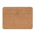 Branded Cork RFID Slim Wallet printed for credit cards with logo or design supplied in brown card box