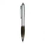 Promotional Curvy Pen with Satin Silver Barrel with printed logo