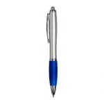 Promotional Curvy Pen with Satin Silver Barrel and printed logo