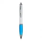 Promotional Curvy Pen with White Barrel in various colours with printed logo