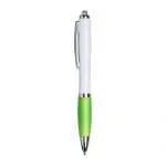 Branded Curvy Pen with White Barrel in various colours with printed logo