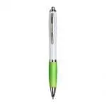 Branded Curvy Pen with White Barrel in various colours with printed logo