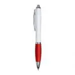 Branded Curvy Pen with White Barrel in various colours with printed logo