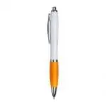 Branded Curvy Pen with White Barrel in various colours with printed logo