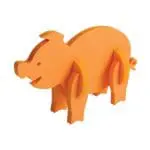 Promotional Foam Animal Puzzles in pig shape printed with logo or design