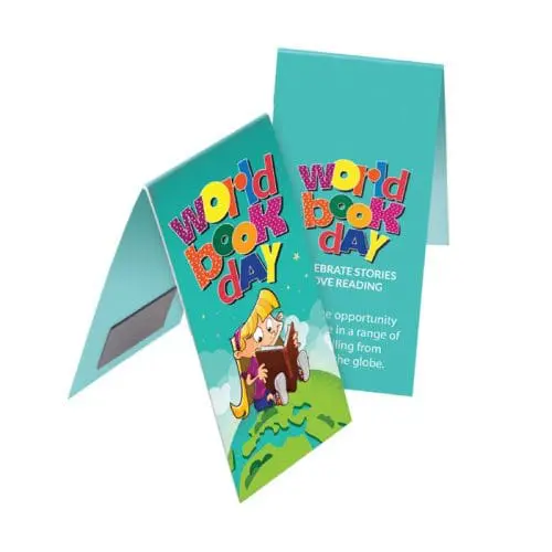 Promotional Folding Magnetic Bookmark with printed logo or design