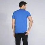 Branded Softstyle adult Ringspun t-shirt in blue with printed logo and jersey knit