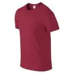 Branded Softstyle adult Ringspun t-shirt in purple with printed logo